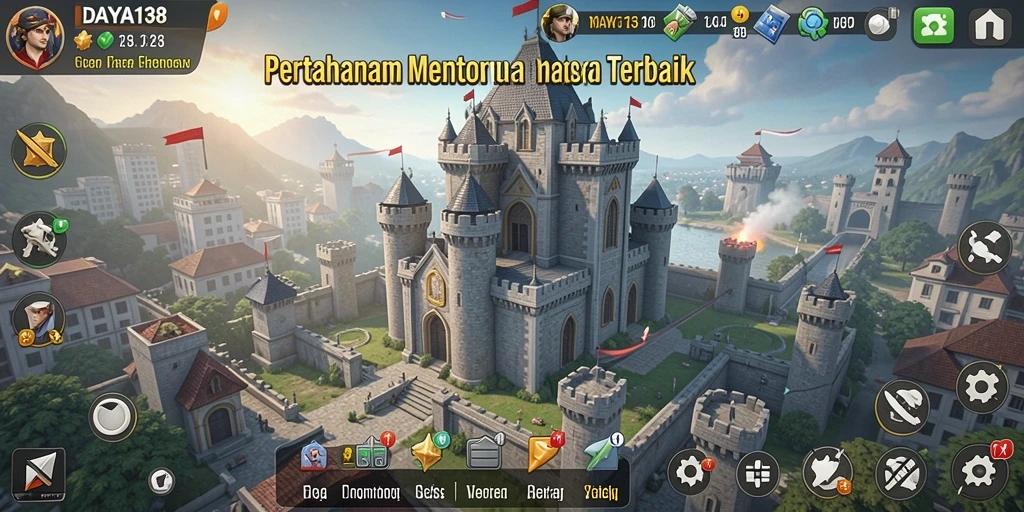 Tampilan gameplay seru di DAYA138 dengan strategis menara pertahanan.