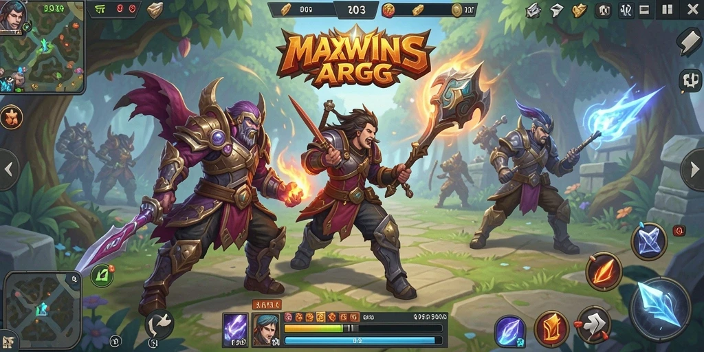 Tangkapan layar gameplay MAXWIN303 menunjukkan pertempuran sengit di dunia ARPG.
